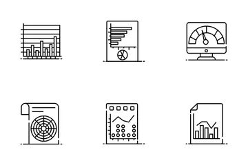 Moderne Datenanalyse Icon Pack