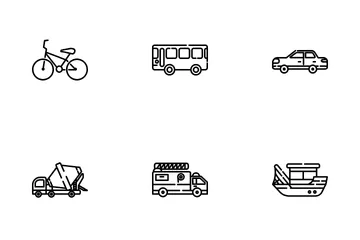 Modos de transporte / Vehículos Paquete de Iconos