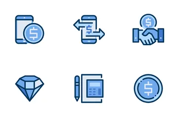 Moeda e financeiro Pacote de Ícones