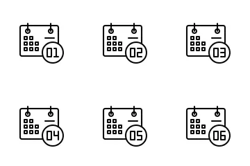 Mois du calendrier Pack d'Icônes