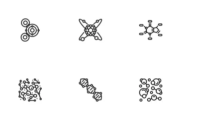 Molecular Science Chemistry Atom Icon Pack