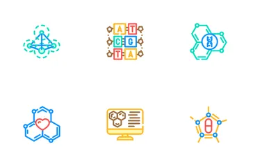 Molekülchemie Wissenschaft Symbolpack