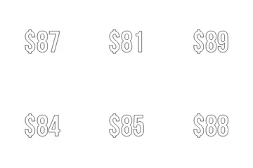 Moneda dólar Paquete de Iconos