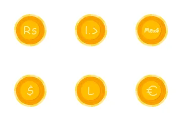 Monedas de moneda Paquete de Iconos