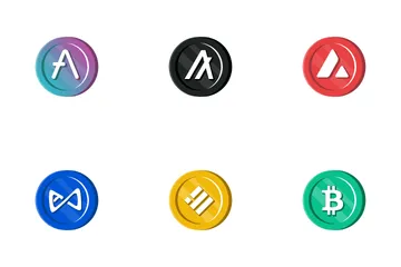 Monedas de criptomonedas Paquete de Iconos