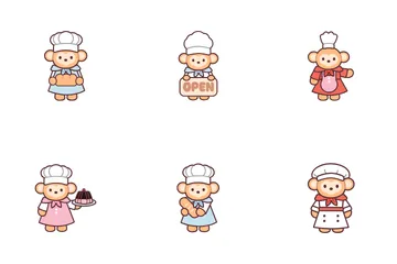 Monkey The Baker Icon Pack