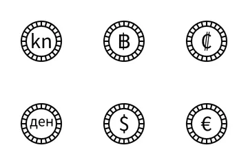 Monnaie et pièce de monnaie Pack d'Icônes