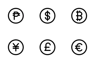 Monnaie mondiale Pack d'Icônes