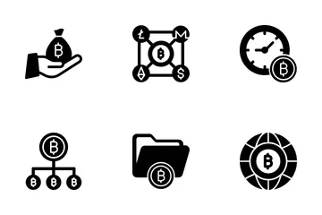 Monnaie numérique Bitcoin Pack d'Icônes