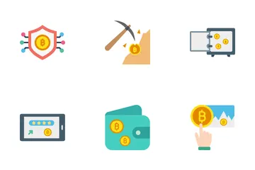 Monnaie numérique Bitcoin Pack d'Icônes
