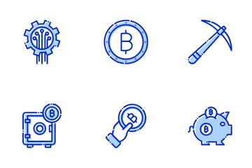 Monnaie numérique Bitcoin Pack d'Icônes