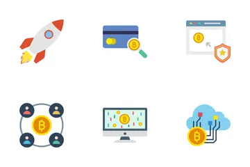 Monnaie numérique Bitcoin Pack d'Icônes