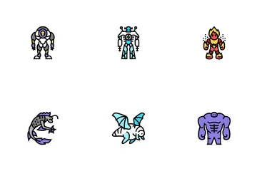 Monster Scary Fantasy Characters Icon Pack