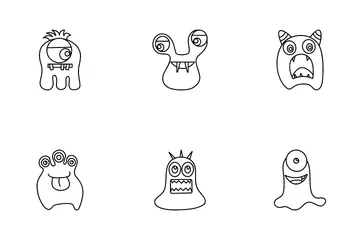 Monstergesichter Symbolpack