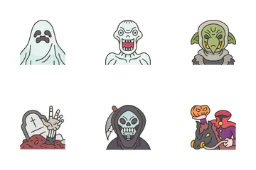 Monstruos de halloween Paquete de Iconos