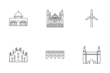 Monuments de l'euro 2 Pack d'Icônes