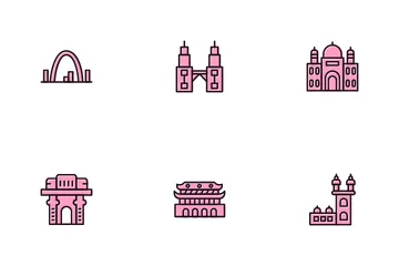Monuments et monuments Pack d'Icônes