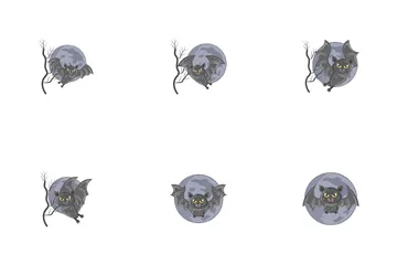 Moon Bat Icon Pack