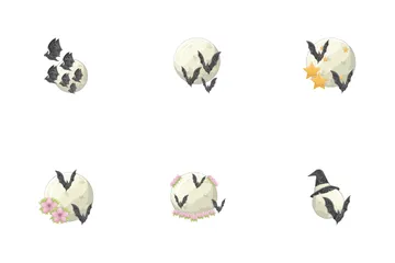 Moon Bat Icon Pack