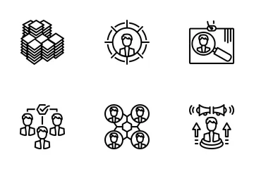 Mordern Business 1 Line Icon Pack