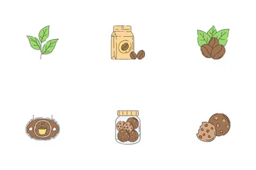 Morning Beverage And Snack Icon Pack