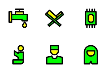 Moslem Worship And Practice Icon Pack