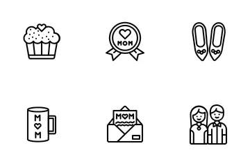 Mother Day (Line) Icon Pack