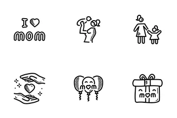 Mother's Day Doodles Icon Pack