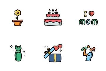 Mother's Day Doodles Icon Pack