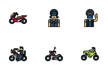 Motocicleta Paquete de Iconos