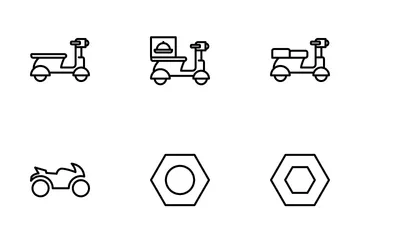 Motocicleta Paquete de Iconos