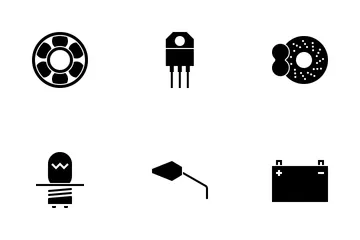 Motorbike Parts Dark Icon Pack