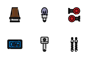Motorcycle Parts Icon Pack