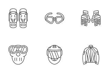 Motorcycle Safety Icon Pack