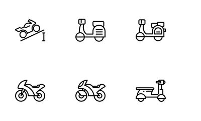 Motorrad Icon Pack