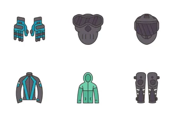 Motorradsicherheit Icon Pack