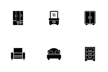 Móveis e utensílios domésticos Pacote de Ícones