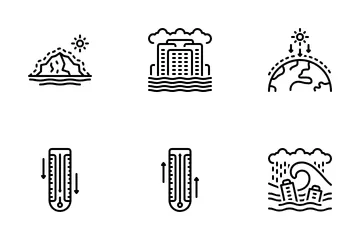 Das Alterações Climáticas Pacote de Ícones