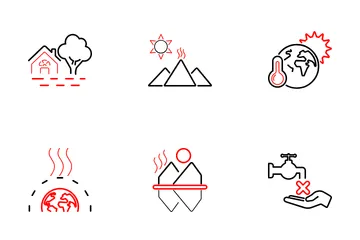 Das Alterações Climáticas Pacote de Ícones