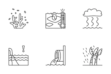 Das Alterações Climáticas Pacote de Ícones
