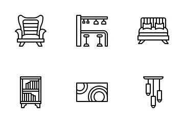 Muebles de interior Paquete de Iconos
