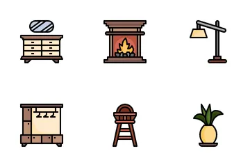 Muebles de interior Paquete de Iconos