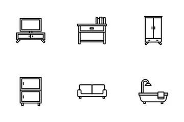 Muebles del hogar Paquete de Iconos