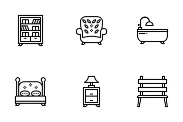 Muebles y hogar Paquete de Iconos