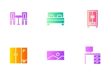 Muebles y hogar Paquete de Iconos
