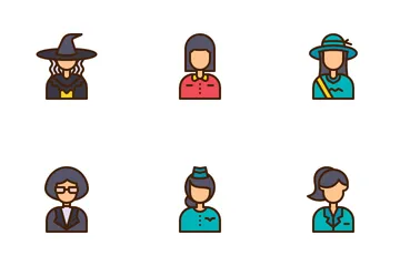 Avatar mujer Paquete de Iconos