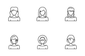 Mulher Avatar Pacote de Ícones