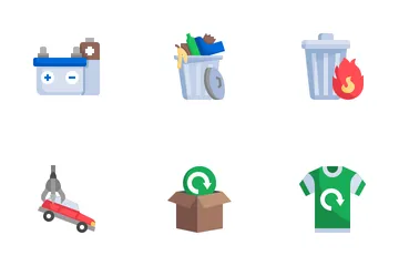 Mülltrennung und Recycling Symbolpack