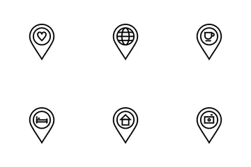 Multi-purpose Vanue Pins For Map Interface Icon Pack