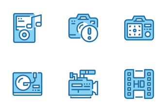 Multimedia And Entertainment  Icon Pack